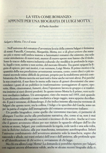 LUIGI MOTTA, SCRITTORE D'AVVENTURE (1881-1955)