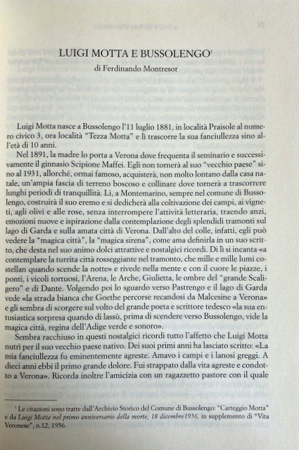 LUIGI MOTTA, SCRITTORE D'AVVENTURE (1881-1955)