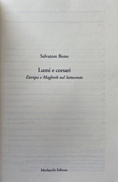 LUMI E CORSARI. EUROPA E MAGHREB NEL SETTECENTO