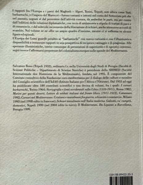 LUMI E CORSARI. EUROPA E MAGHREB NEL SETTECENTO