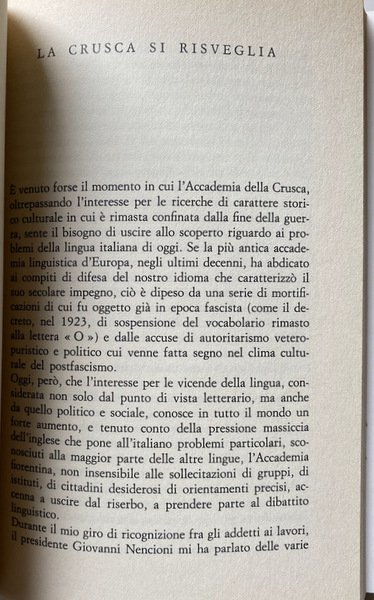 MA CHE LINGUA PARLIAMO. INDAGINE SULL'ITALIANO DI OGGI
