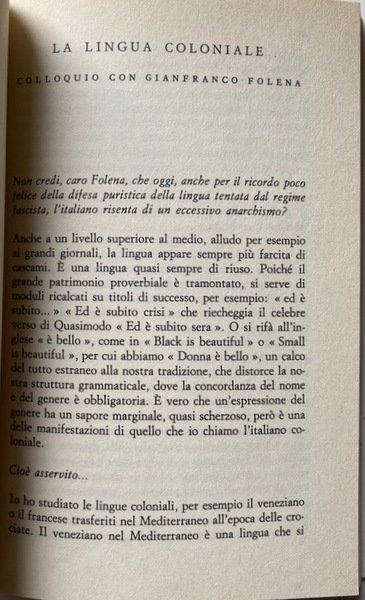 MA CHE LINGUA PARLIAMO. INDAGINE SULL'ITALIANO DI OGGI