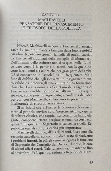 MACHIAVELLI FILOSOFO DELLA POLITICA