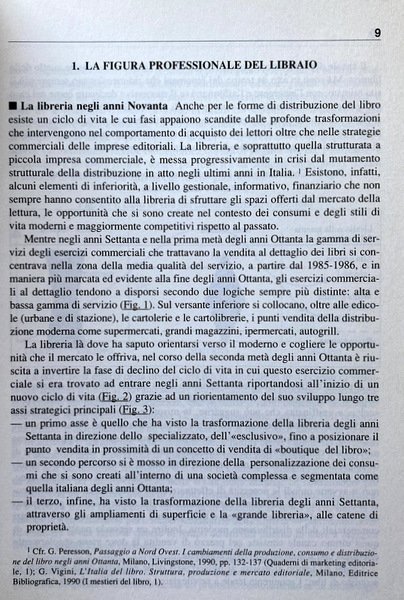 MANUALE DEL LIBRAIO: L'ORGANIZZAZIONE DELLA LIBRERIA NEGLI ANNI NOVANTA