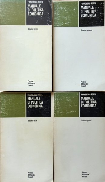 MANUALE DI ECONOMIA POLITICA. (4 VOLUMI, OPERA COMPLETA)