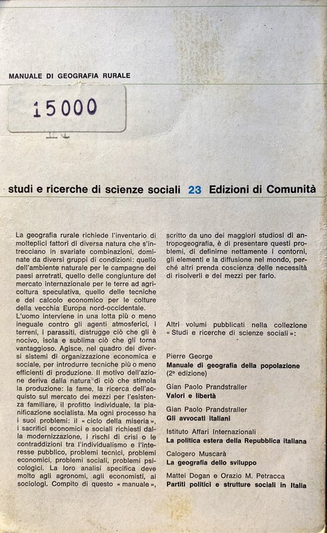 MANUALE DI GEOGRAFIA RURALE