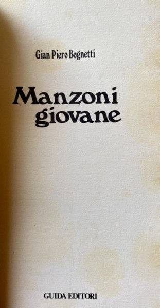 MANZONI GIOVANE