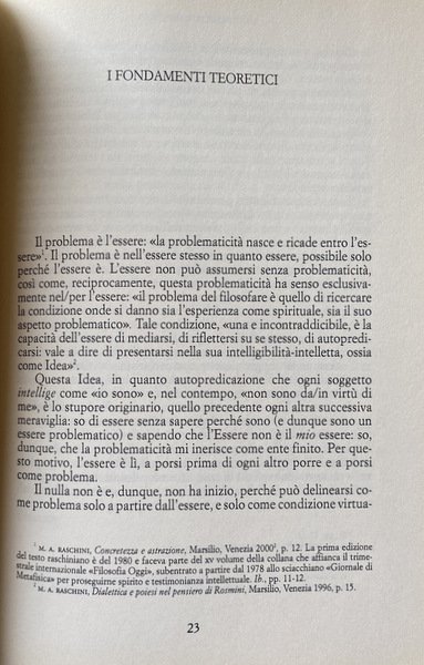 MARIA ADELAIDE RASCHINI. L'INTELLIGENZA DELLA CARITÀ. LO SPIRITO DELLA FILOSOFIA …