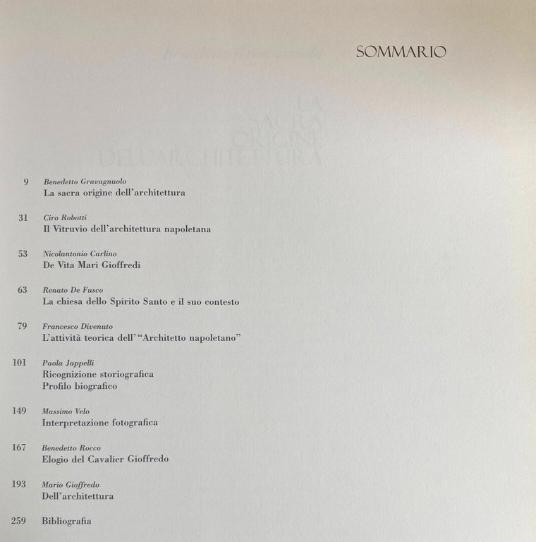 DELL'ARCHITETTURA DI MARIO GIOFFREDO