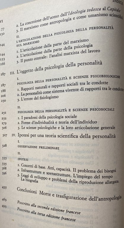 MARXISMO E TEORIA DELLA PERSONALITÀ. PROPOSTA PER UNA PSICOLOGIA CONCRETA