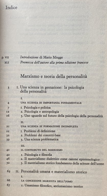 MARXISMO E TEORIA DELLA PERSONALITÀ. PROPOSTA PER UNA PSICOLOGIA CONCRETA