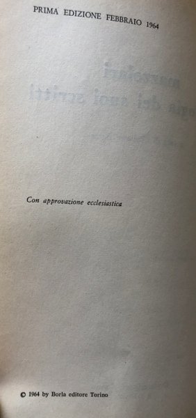 MAZZOLARI: ANTOLOGIA DEI SUOI SCRITTI. A CURA DI GIOVANNI BARRA