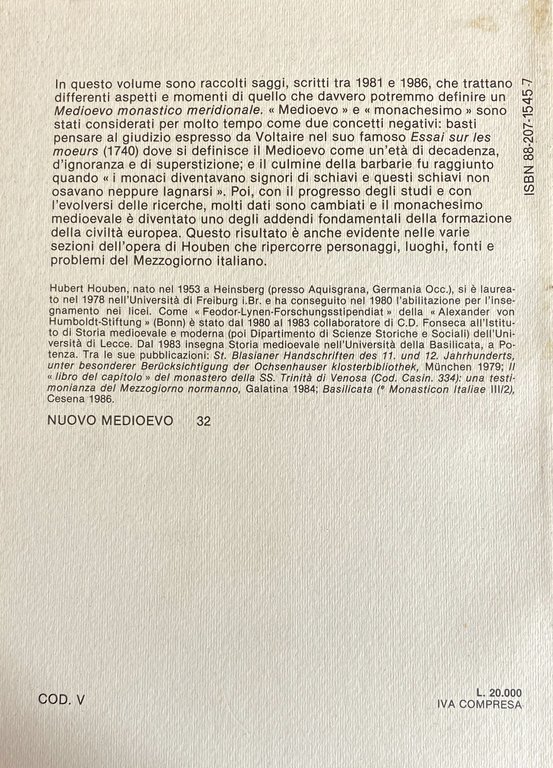 MEDIOEVO MONASTICO MERIDIONALE