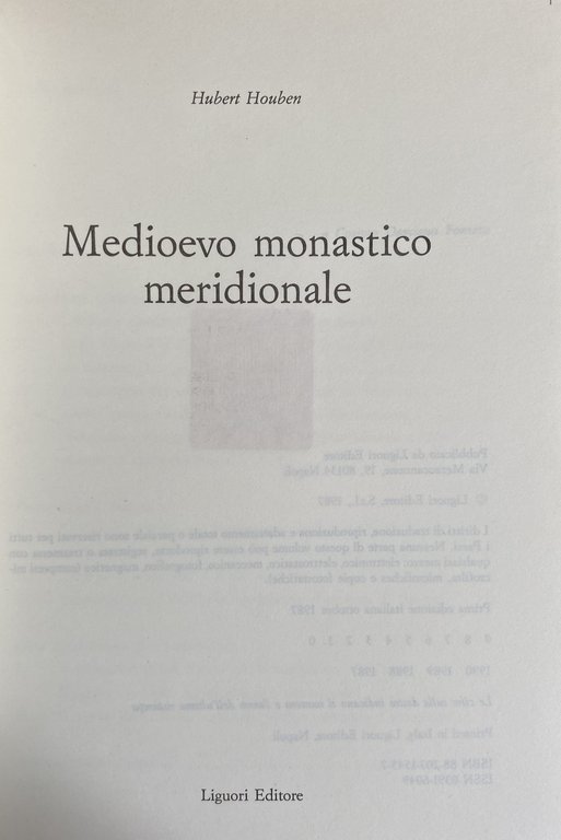 MEDIOEVO MONASTICO MERIDIONALE