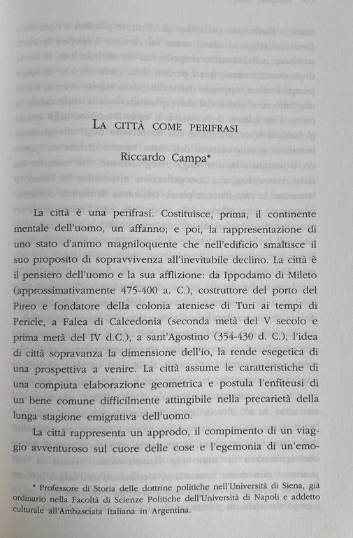 MEGALOPOLI/ECUMENOPOLI. LA CITTÀ COME DESTINO O COME SFIDA. DALLA MEGALOPOLI …