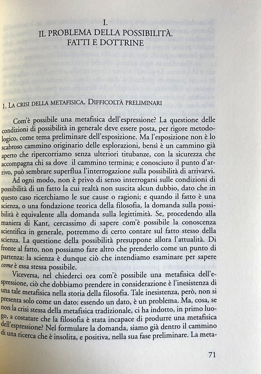 METAFISICA DELL'ESPRESSIONE