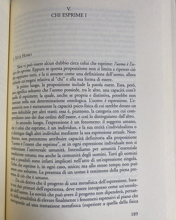 METAFISICA DELL'ESPRESSIONE