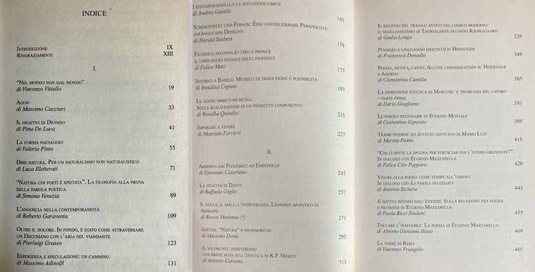 METAFISICA DELL'IMMANENZA SCRITTI PER EUGENIO MAZZARELLA. VOLUME I ONTOLOGIA E …