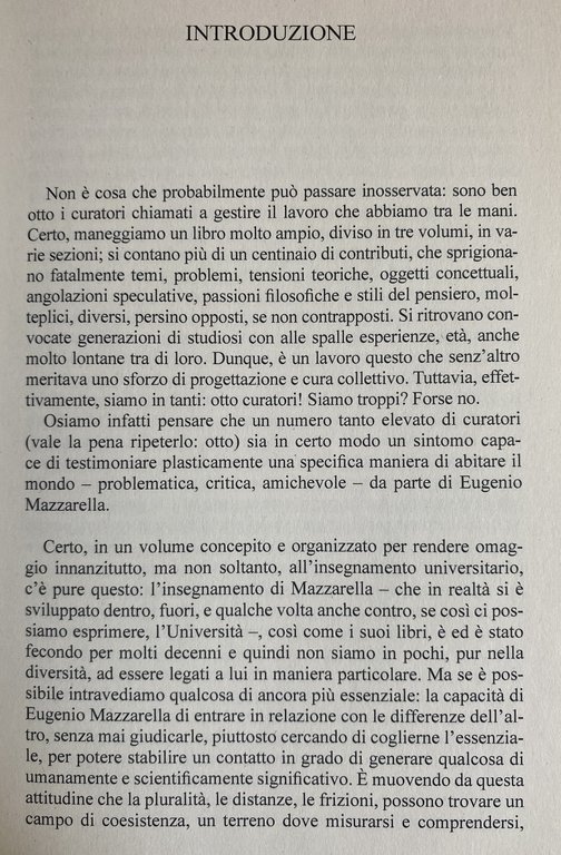 METAFISICA DELL'IMMANENZA SCRITTI PER EUGENIO MAZZARELLA. VOLUME I ONTOLOGIA E …