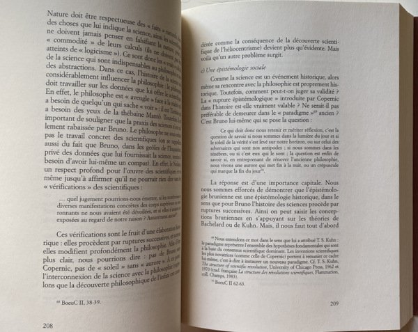 MÉTAMORPHOSE DE LA PHYSIS. GIORDANO BRUNO: INFINITÉ DES MONDES, VICISSITUDES …