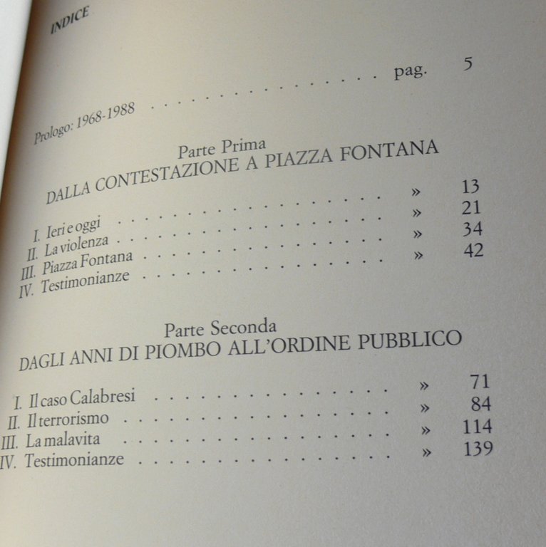 MILANO VENT'ANNI IN CRONACA. (1968-1988)