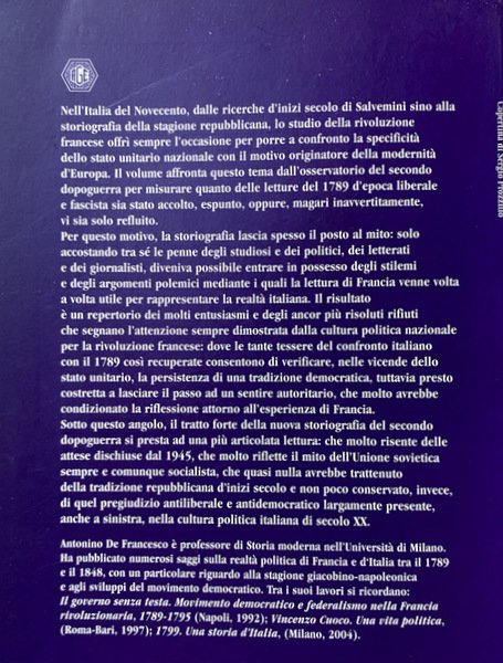 MITO E STORIOGRAFIA DELLA GRANDE RIVOLUZIONE. LA RIVOLUZIONE FRANCESE NELLA …