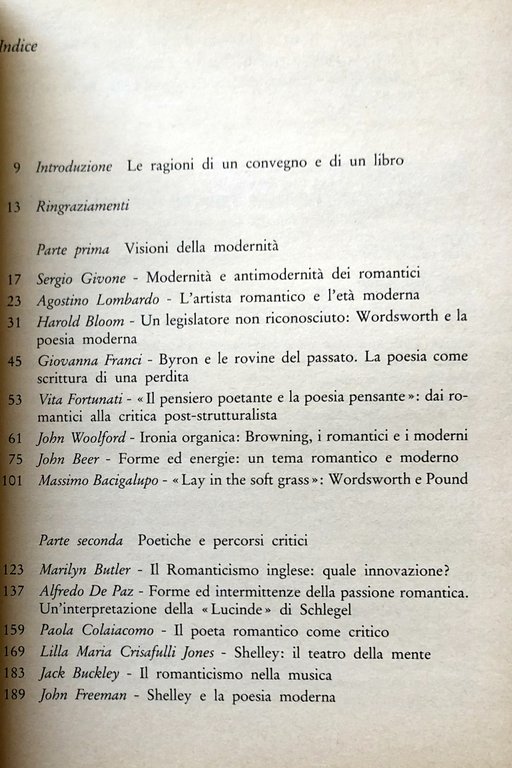 MODERNITÀ DEI ROMANTICI.