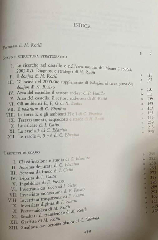 MONTELLA: RICERCHE ARCHEOLOGICHE NEL DONJON E NELL'AREA MURATA (1980-92 E …