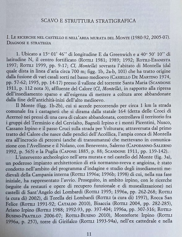 MONTELLA: RICERCHE ARCHEOLOGICHE NEL DONJON E NELL'AREA MURATA (1980-92 E …