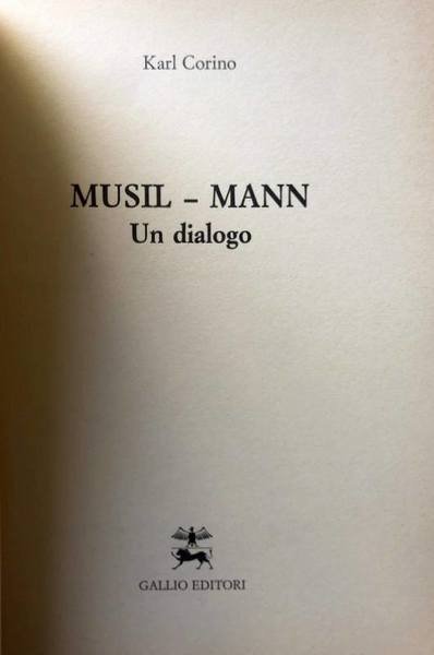 MUSIL-MANN. UN DIALOGO