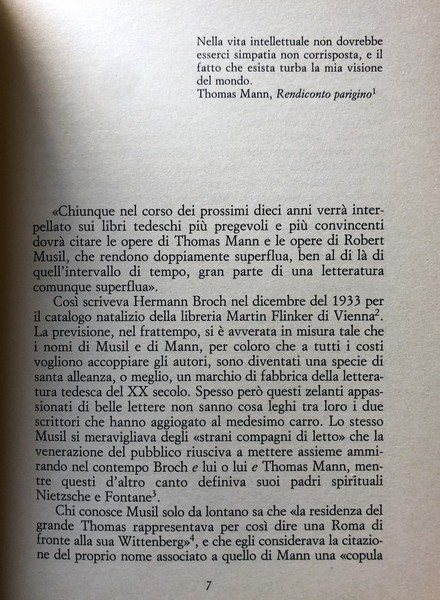 MUSIL-MANN. UN DIALOGO