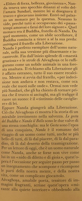 NANDA IL BELLO (SAUNDARANANDA-MAHAKAVYA)