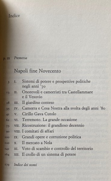 NAPOLI FINE NOVECENTO. POLITICI, CAMORRISTI, IMPRENDITORI