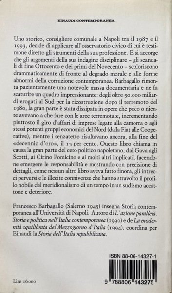 NAPOLI FINE NOVECENTO. POLITICI, CAMORRISTI, IMPRENDITORI