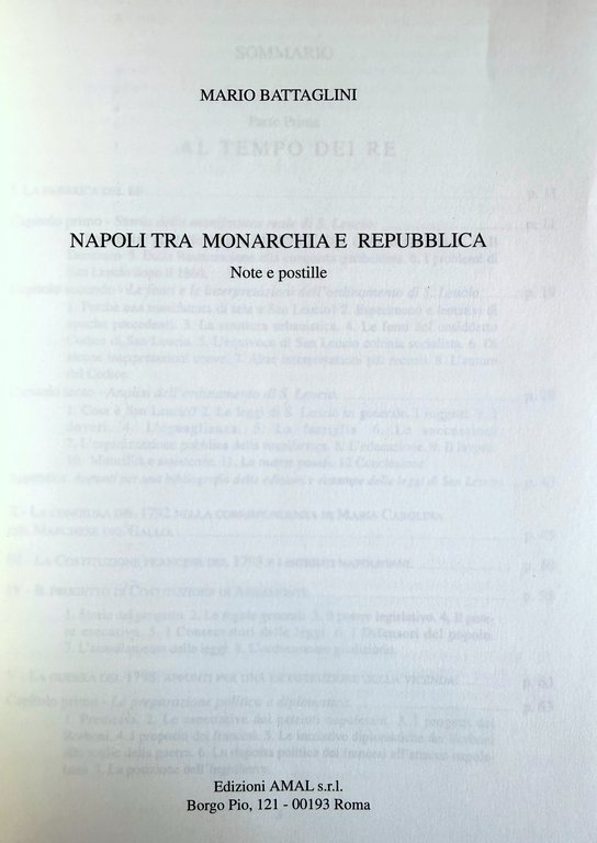 NAPOLI TRA MONARCHIA E REPUBBLICA. NOTE E POSTILLE | Immagine Gallery 5