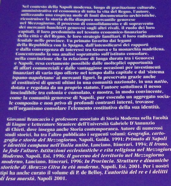 NAZIONE GENOVESE. CONSOLI E COLONIA NELLA NAPOLI MODERNA