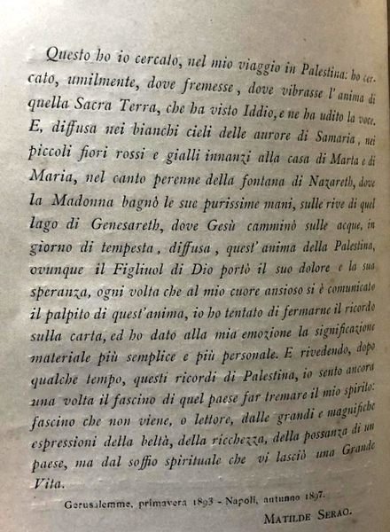 NEL PAESE DI GESÙ. RICORDI DI UN VIAGGIO IN PALESTINA