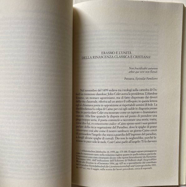 NEL SEGNO DI ERASMO. PHYLOLOGIA PERENNIS E IDENTITÀ CULTURALE EUROPEA