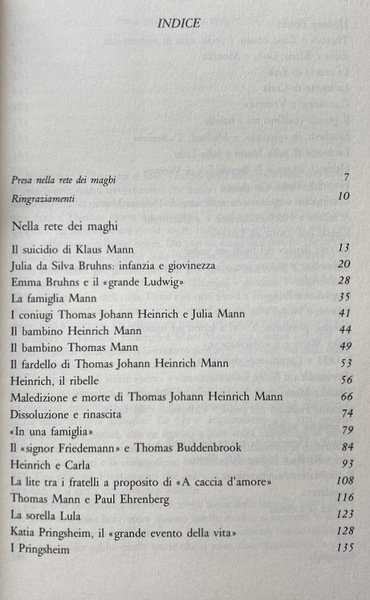 NELLA RETE DEI MAGHI. UNA STORIA DELLA FAMIGLIA MANN