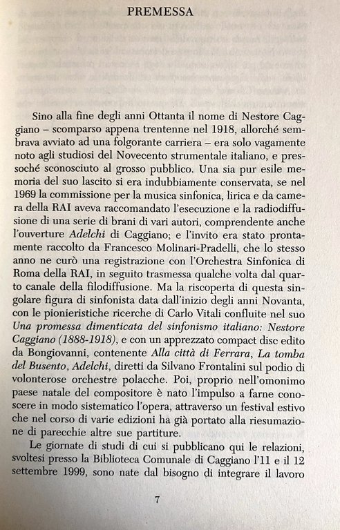 NESTORE CAGGIANO E IL SUO TEMPO.