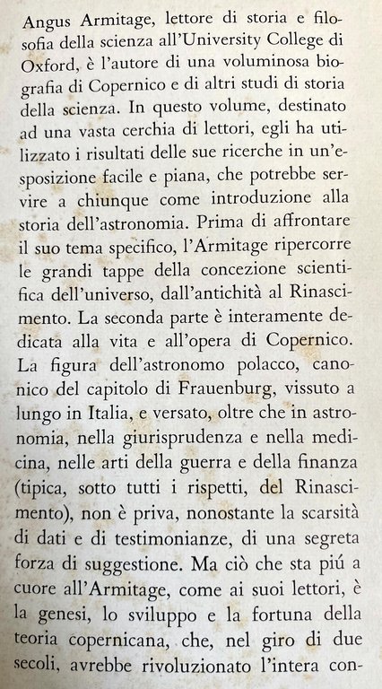 NICCOLÒ COPERNICO E L'ASTRONOMIA MODERNA