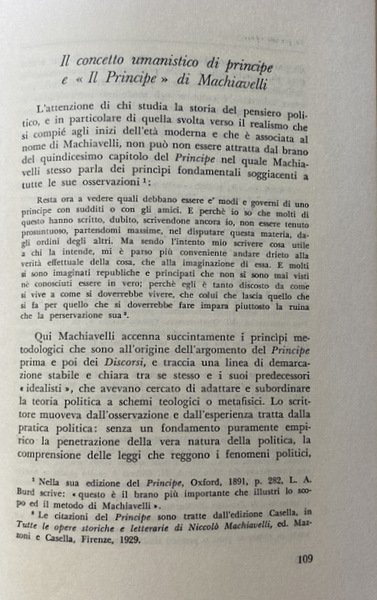 NICCOLÒ MACHIAVELLI E LA VITA CULTURALE DEL SUO TEMPO