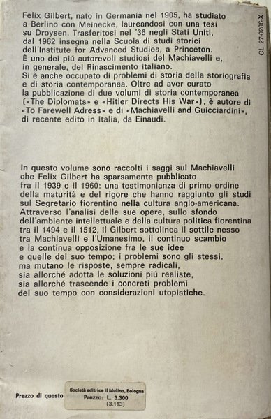 NICCOLÒ MACHIAVELLI E LA VITA CULTURALE DEL SUO TEMPO