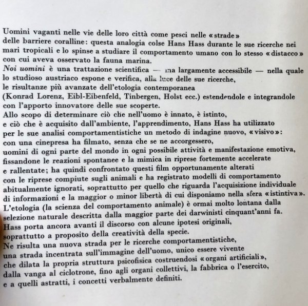 NOI UOMINI. I MISTERI DEL NOSTRO COMPORTAMENTO