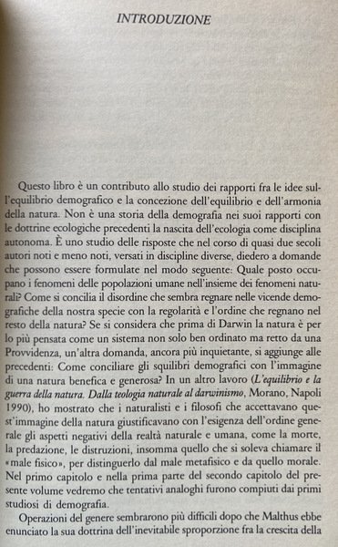 NONOSTANTE MALTHUS. FECONDITÀ, POPOLAZIONI E ARMONIA DELLA NATURA: 1700-1900