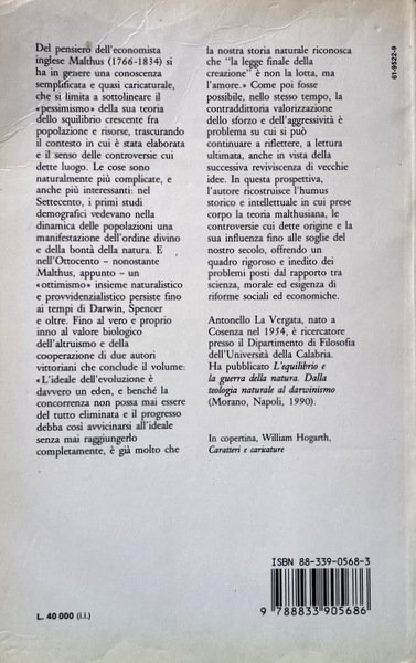 NONOSTANTE MALTHUS. FECONDITÀ, POPOLAZIONI E ARMONIA DELLA NATURA: 1700-1900