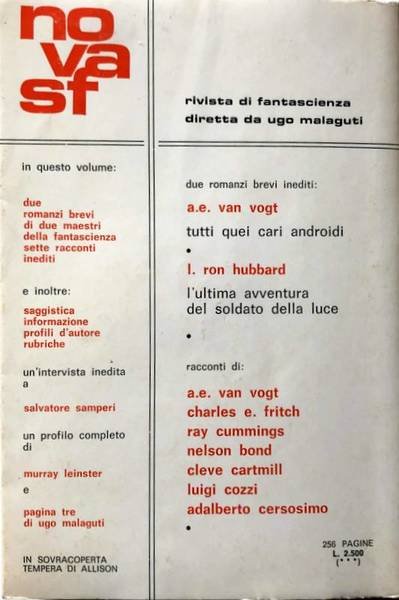 NOVA SF. ALIENI E ANDROIDI. (ANNO XIII, NUMERO 39 GENNAIO-GIUGNO …