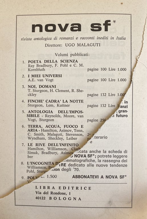 NOVA SF CIVILTÀ CHE CROLLA. RIVISTA DI FANTASCIENZA DIRETTA DA …