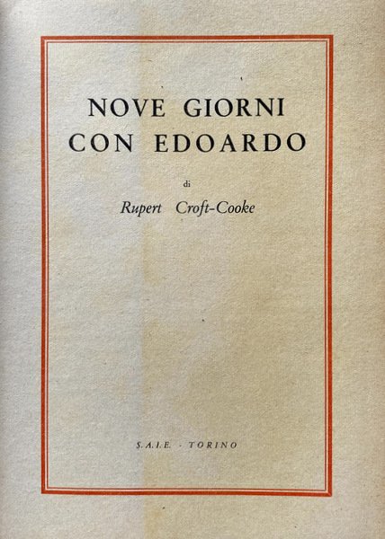 NOVE GIORNI CON EDOARDO