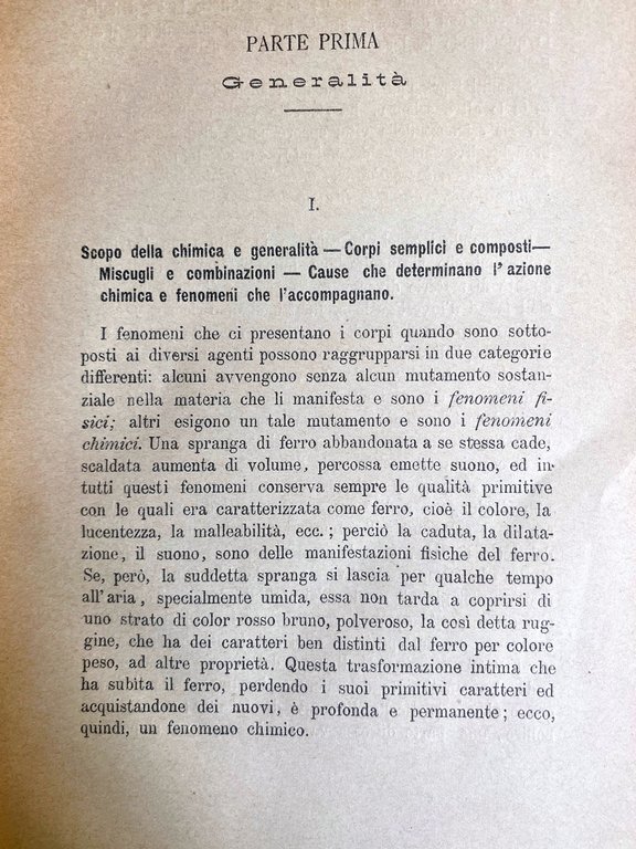 NOZIONI DI CHIMICA GENERALE PER STUDENTI UNIVERSITARII; GENERALITÀ E CHIMICA …